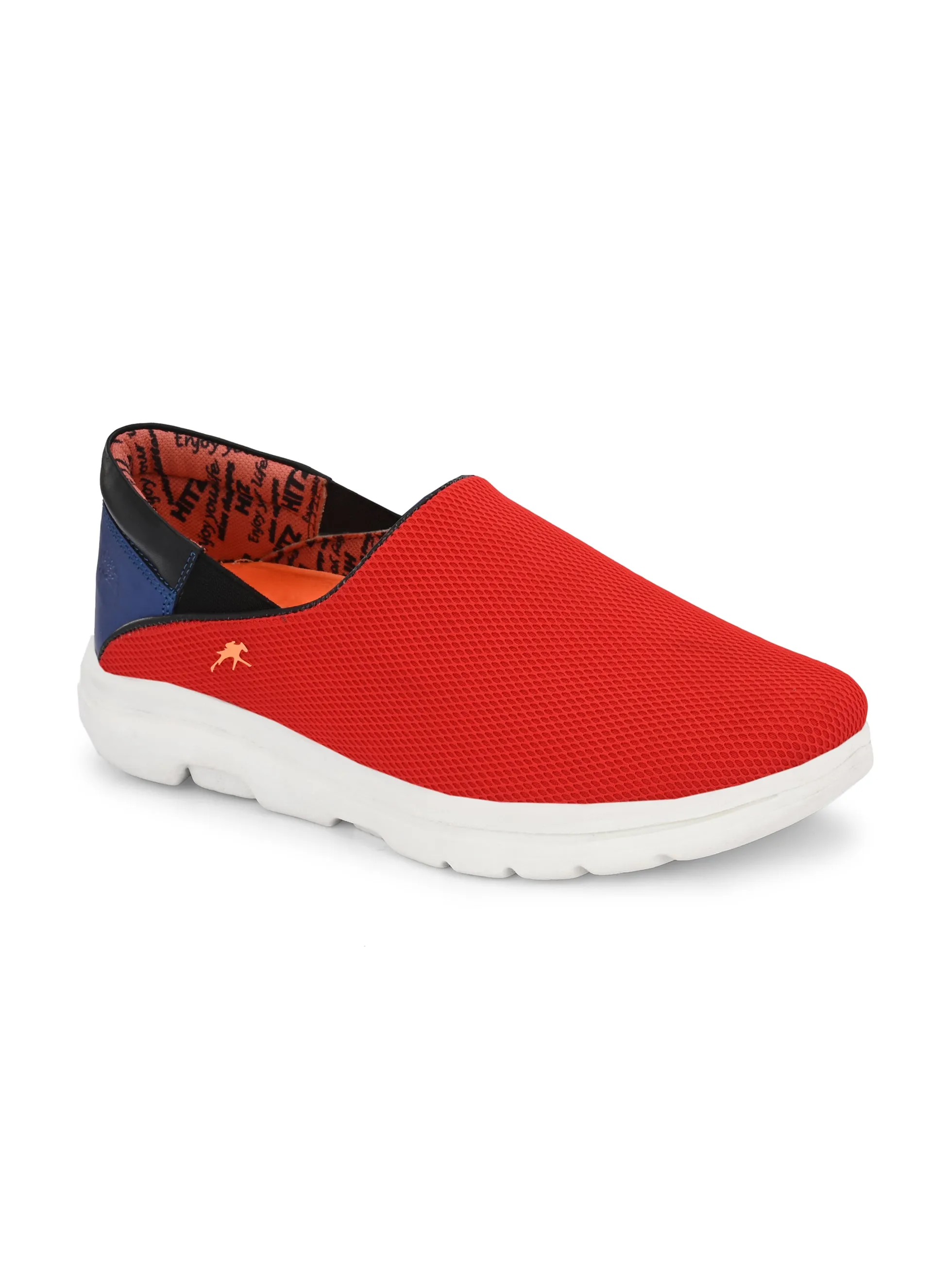 Hitz Men's Red Slip On Running Shoes