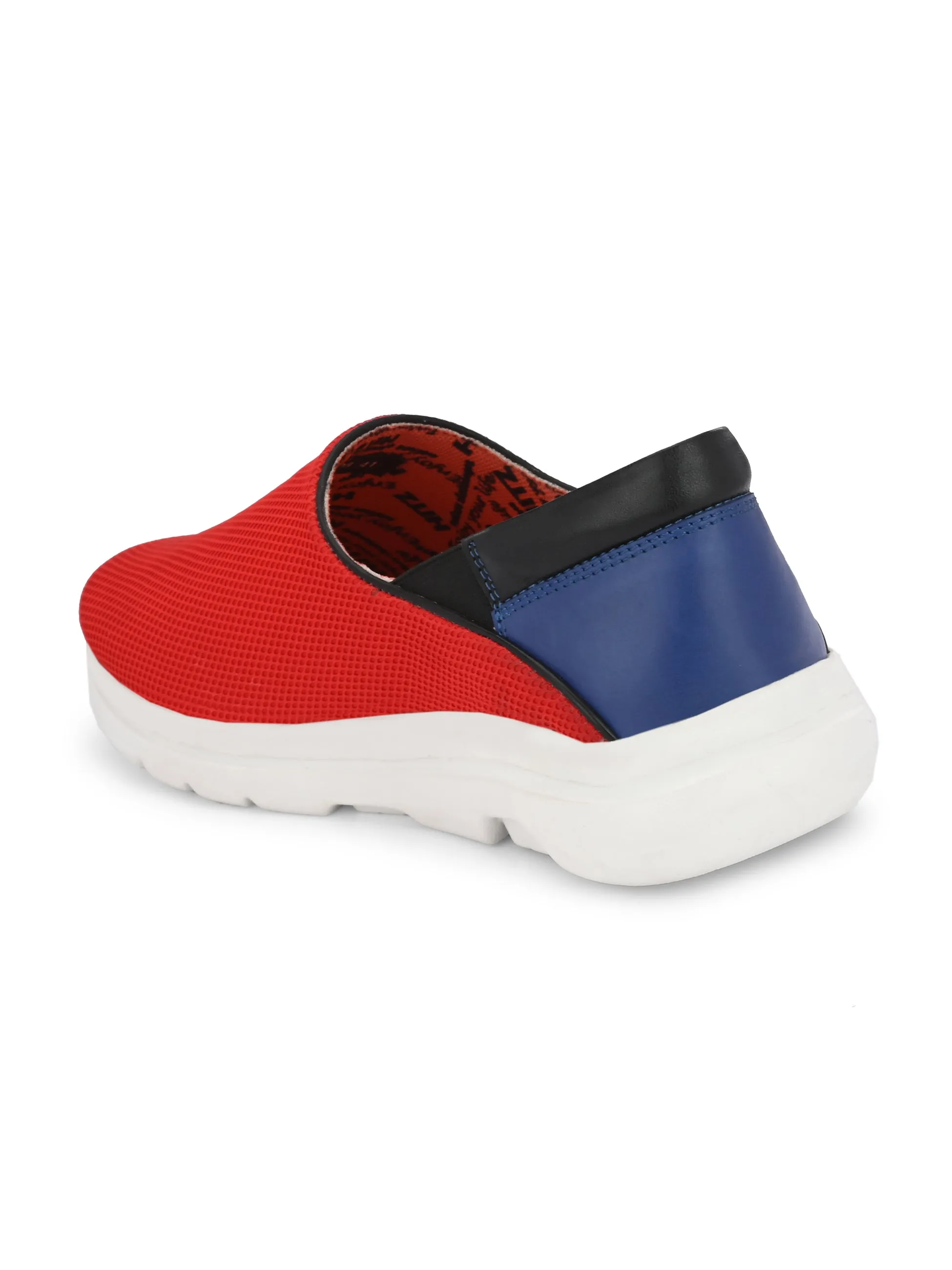 Hitz Men's Red Slip On Running Shoes