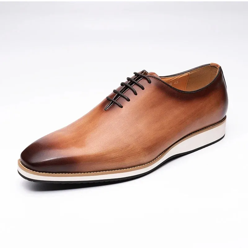 Hnzxzm Luxury Men Flats Dress Shoe Fashion Oxfords Platform Footwear Comfortable Business Leisure Sport Leather Shoes