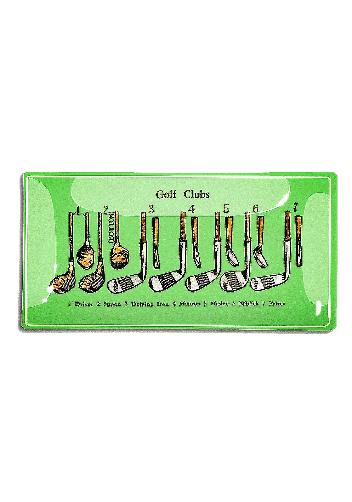 Hole In One Golf Decoupage Glass Tray