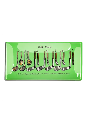 Hole In One Golf Decoupage Glass Tray