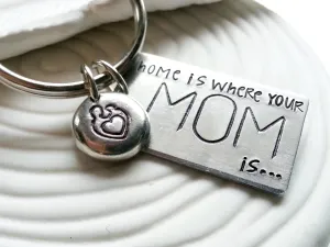 Home is Where Your Mom (or Dad) Is Keychain