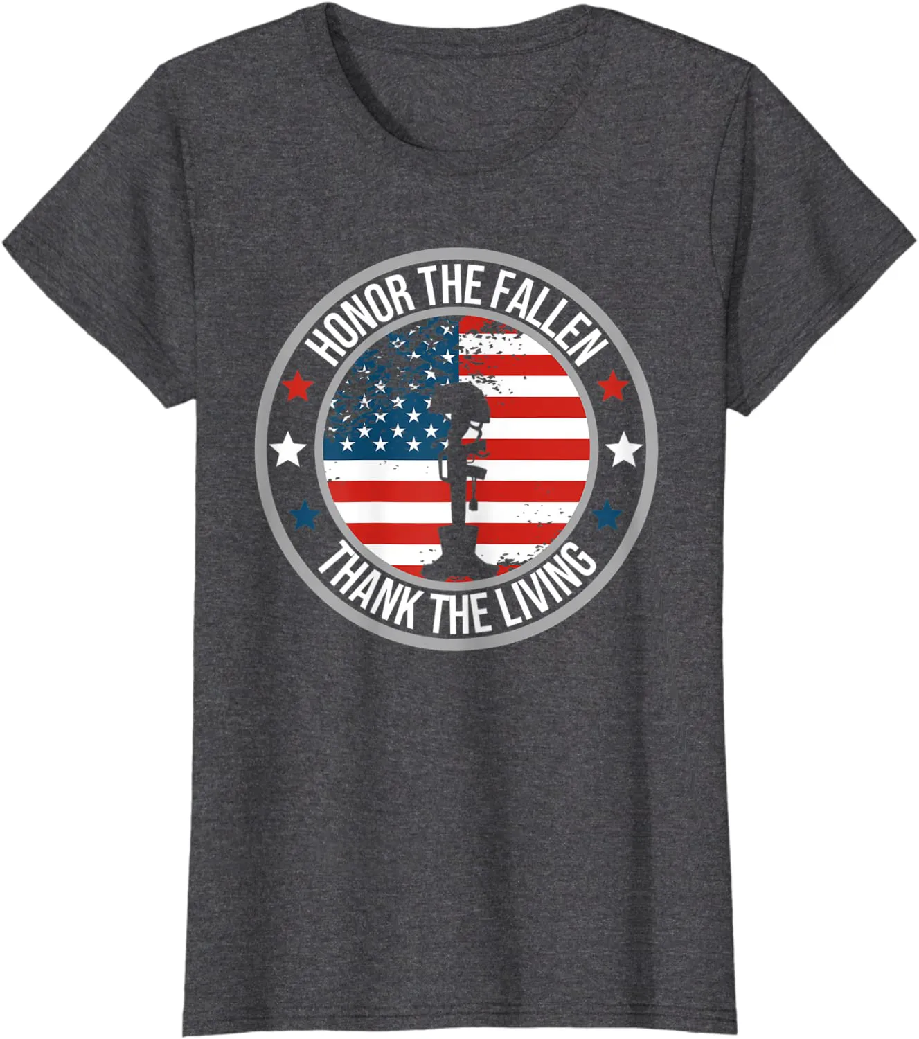 Honor The Fallen Thank The Living Memorial Day Veteran Flag T-Shirt