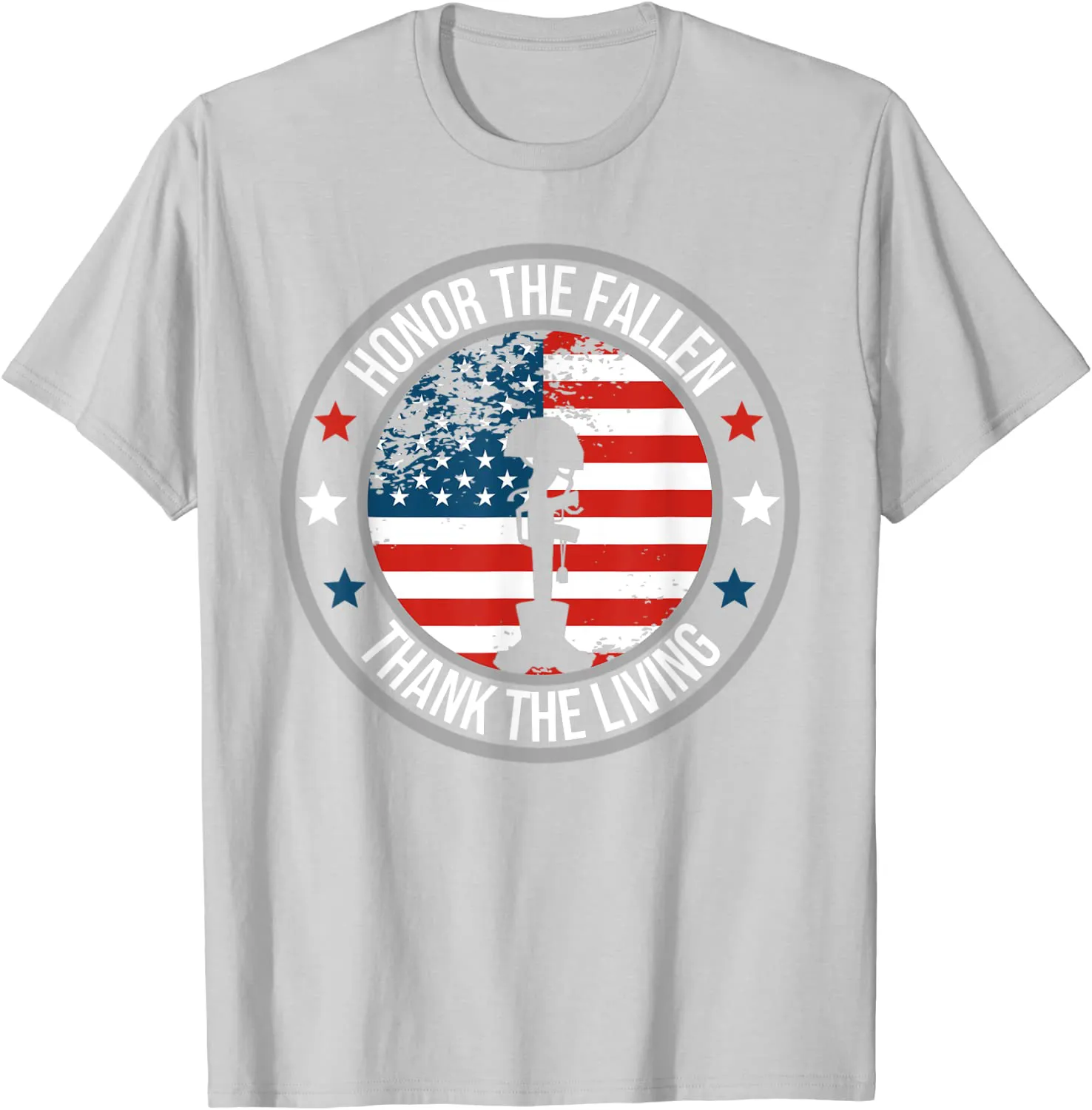 Honor The Fallen Thank The Living Memorial Day Veteran Flag T-Shirt