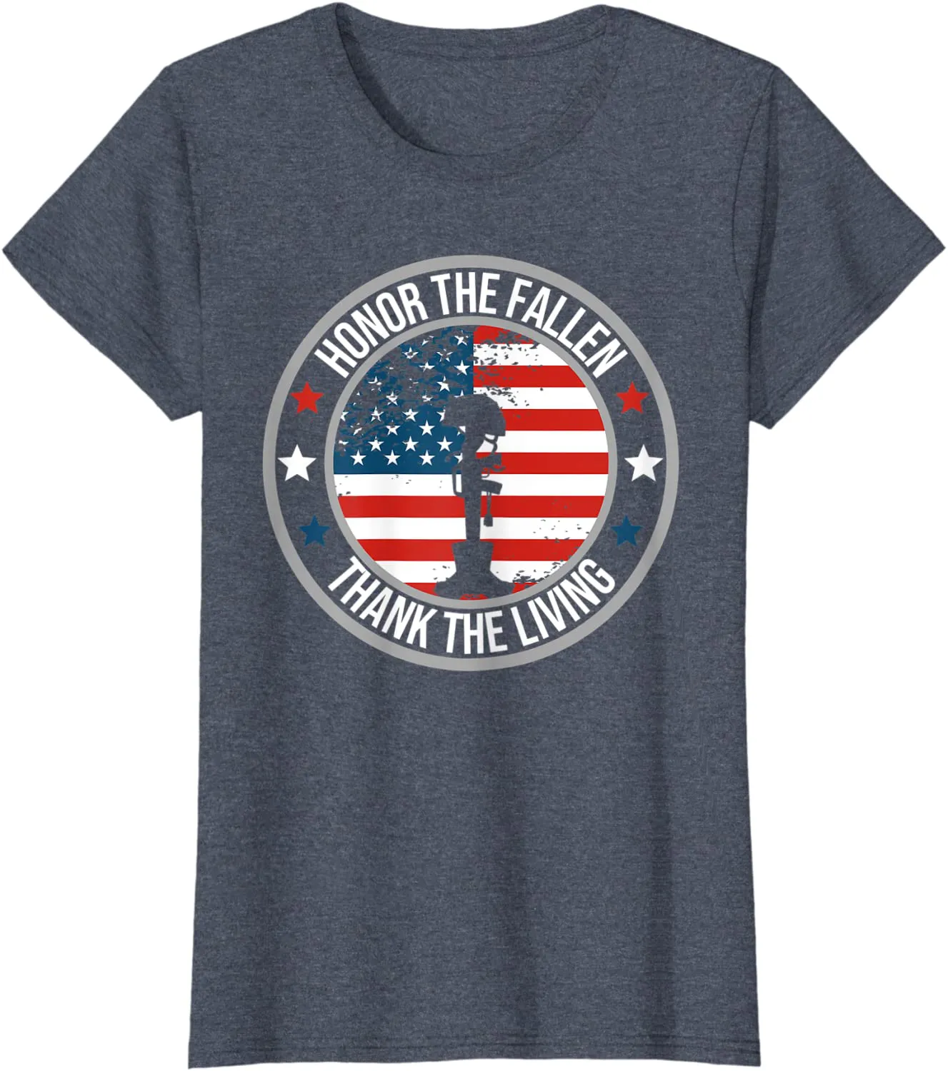 Honor The Fallen Thank The Living Memorial Day Veteran Flag T-Shirt