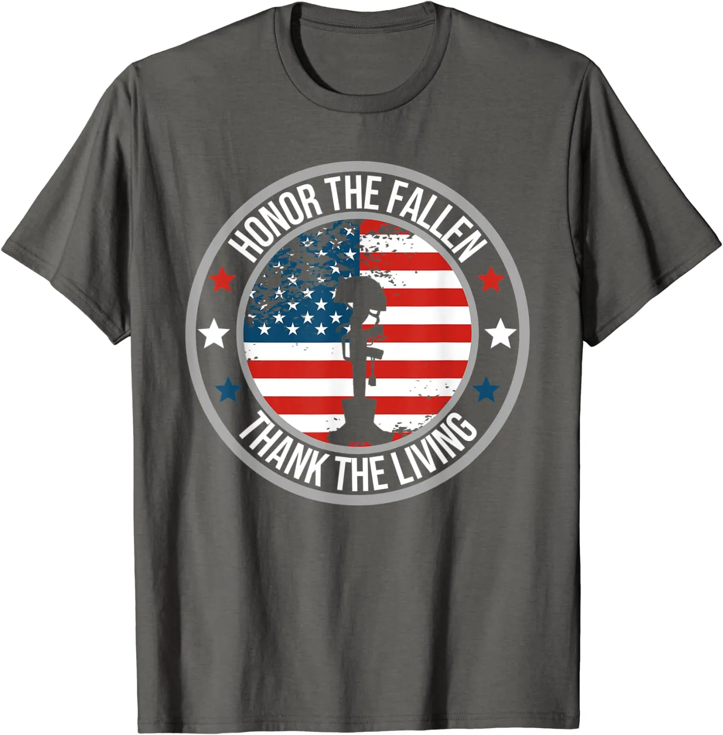 Honor The Fallen Thank The Living Memorial Day Veteran Flag T-Shirt