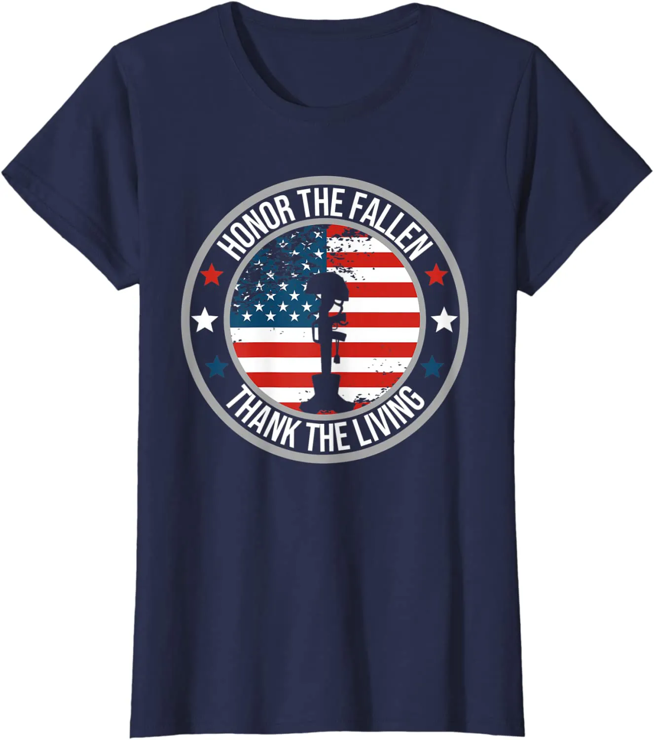 Honor The Fallen Thank The Living Memorial Day Veteran Flag T-Shirt