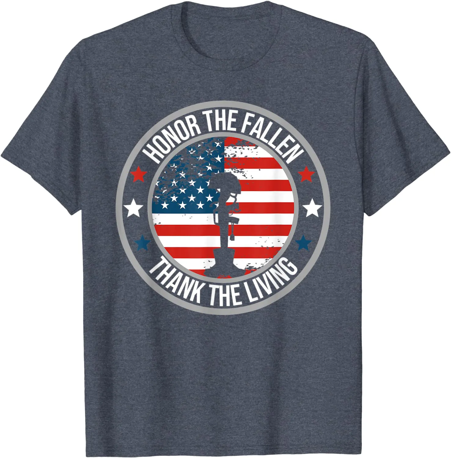 Honor The Fallen Thank The Living Memorial Day Veteran Flag T-Shirt