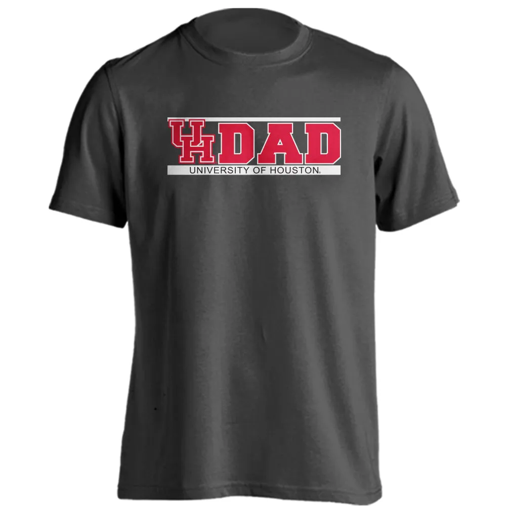 Houston Cougars Dad Proud Parent Short Sleeve Athletic Heather T-Shirt