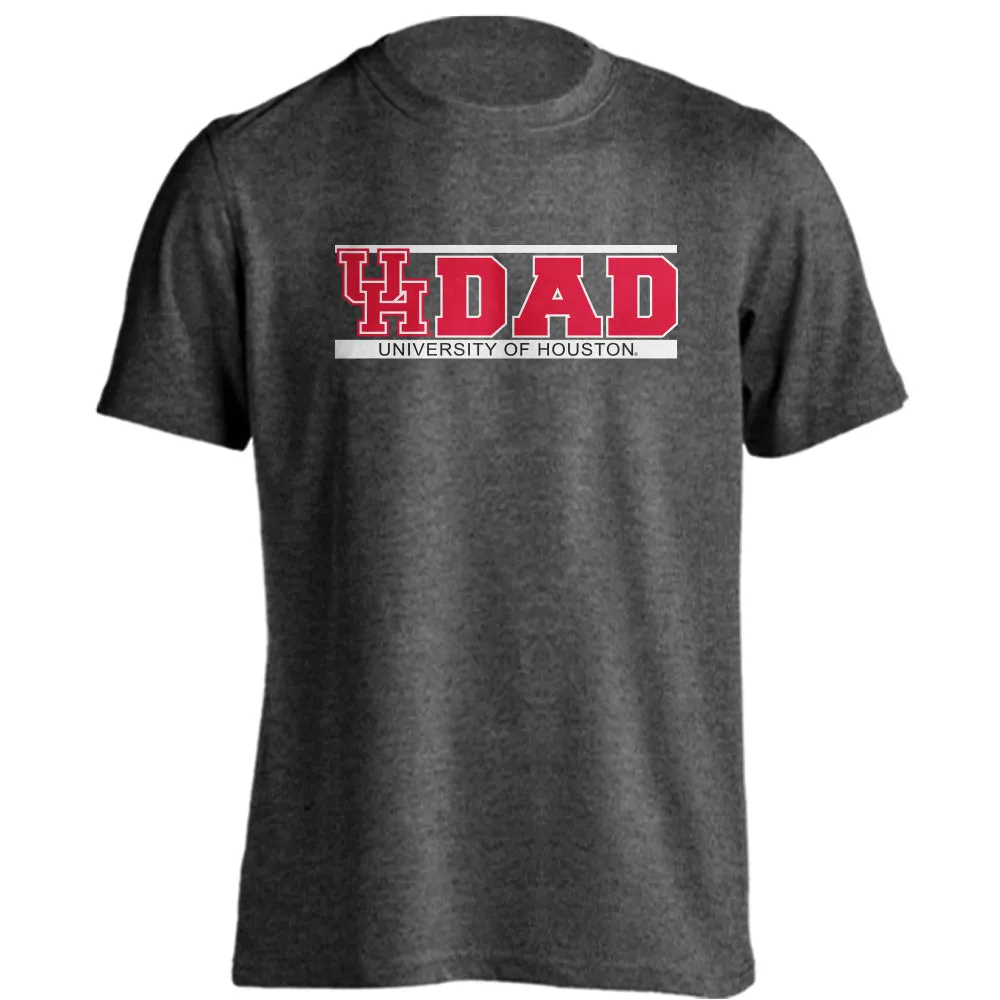 Houston Cougars Dad Proud Parent Short Sleeve Athletic Heather T-Shirt