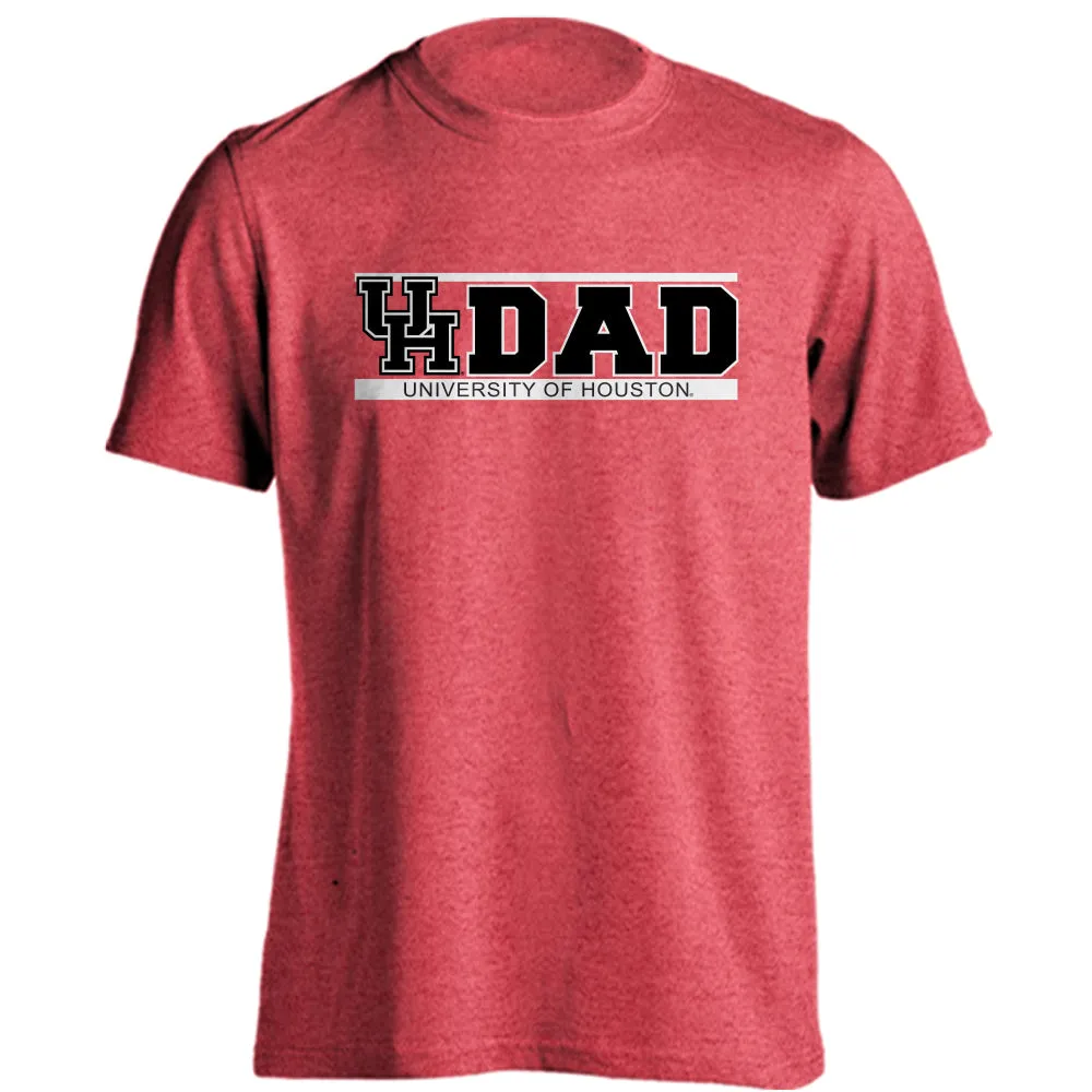 Houston Cougars Dad Proud Parent Short Sleeve Athletic Heather T-Shirt