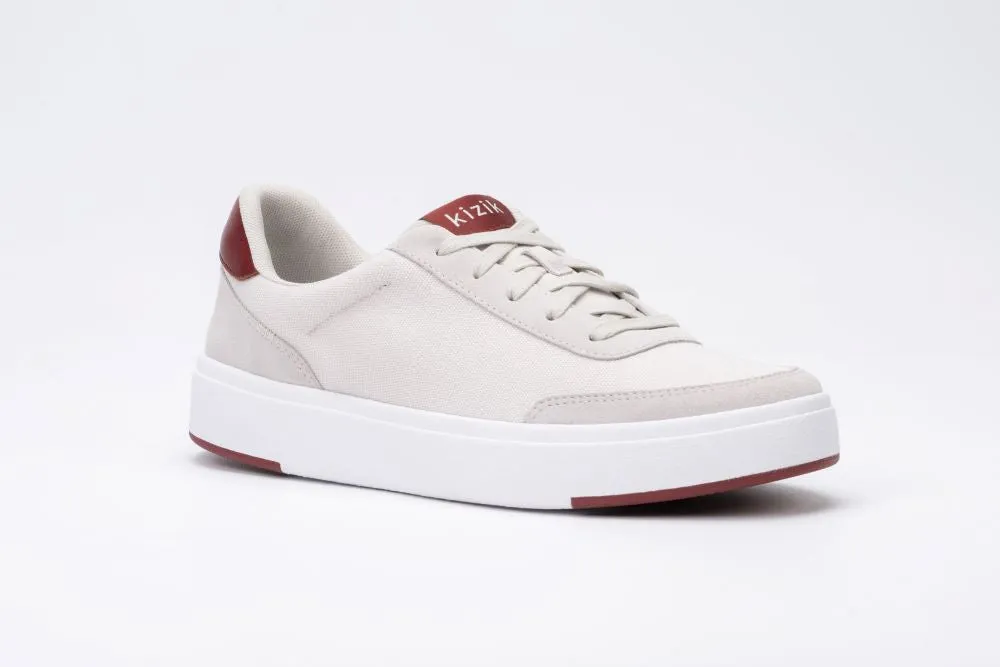 'KIZIK' Unisex Prague Stretch Canvas Sneaker - Creme Brulee