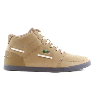 Lacoste Crosier Sail Mid RA LEM Moccasin Fashion Sneaker Shoe - Brown - Mens