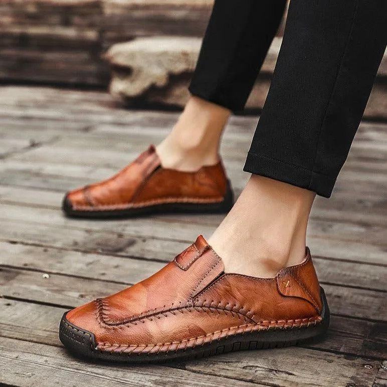 Leather Boat Fashion Loafers Men's Casual Shoes JOS0209