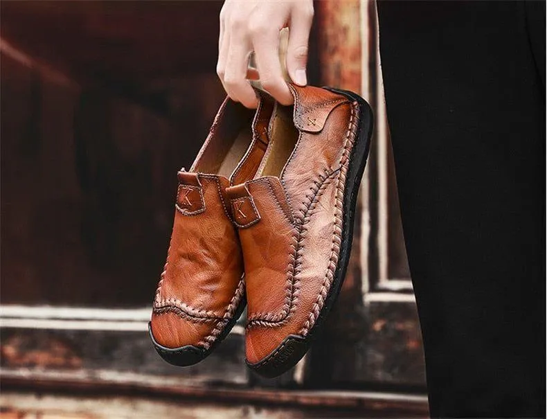 Leather Boat Fashion Loafers Men's Casual Shoes JOS0209