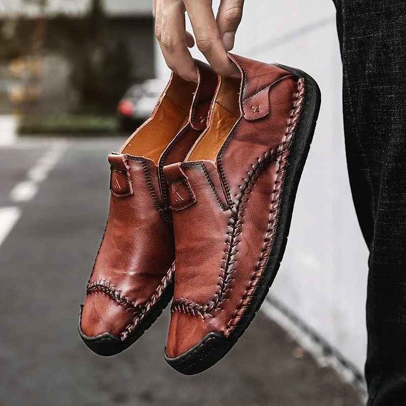 Leather Boat Fashion Loafers Men's Casual Shoes JOS0209