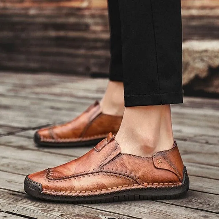 Leather Boat Fashion Loafers Men's Casual Shoes JOS0209