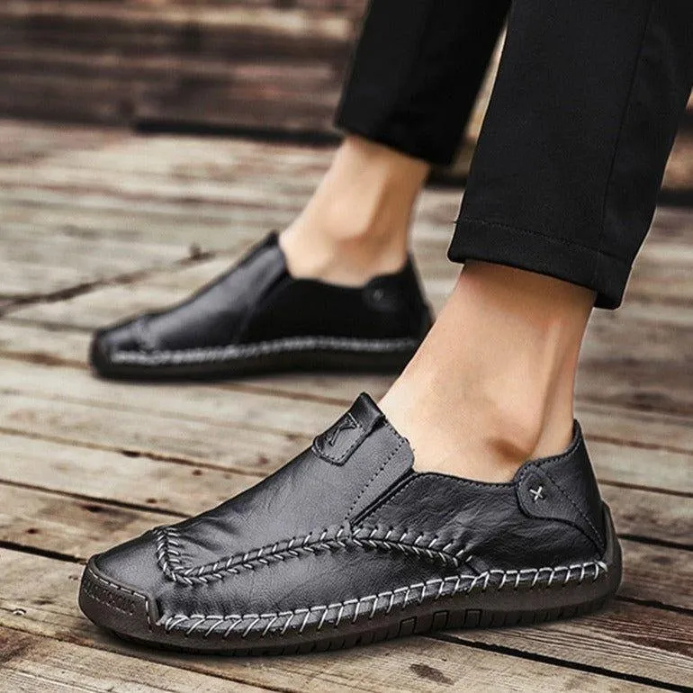 Leather Boat Fashion Loafers Men's Casual Shoes JOS0209