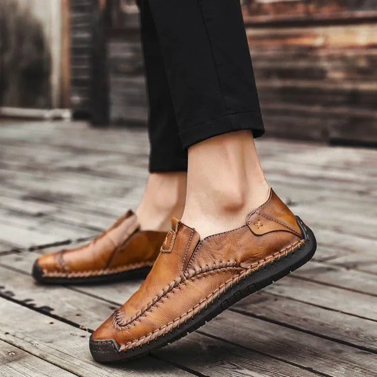 Leather Boat Fashion Loafers Men's Casual Shoes JOS0209