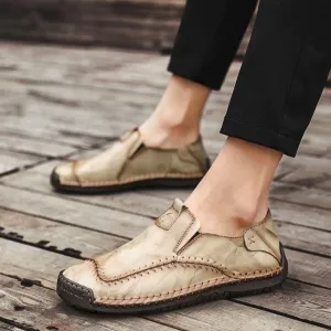 Leather Boat Fashion Loafers Men's Casual Shoes JOS0209