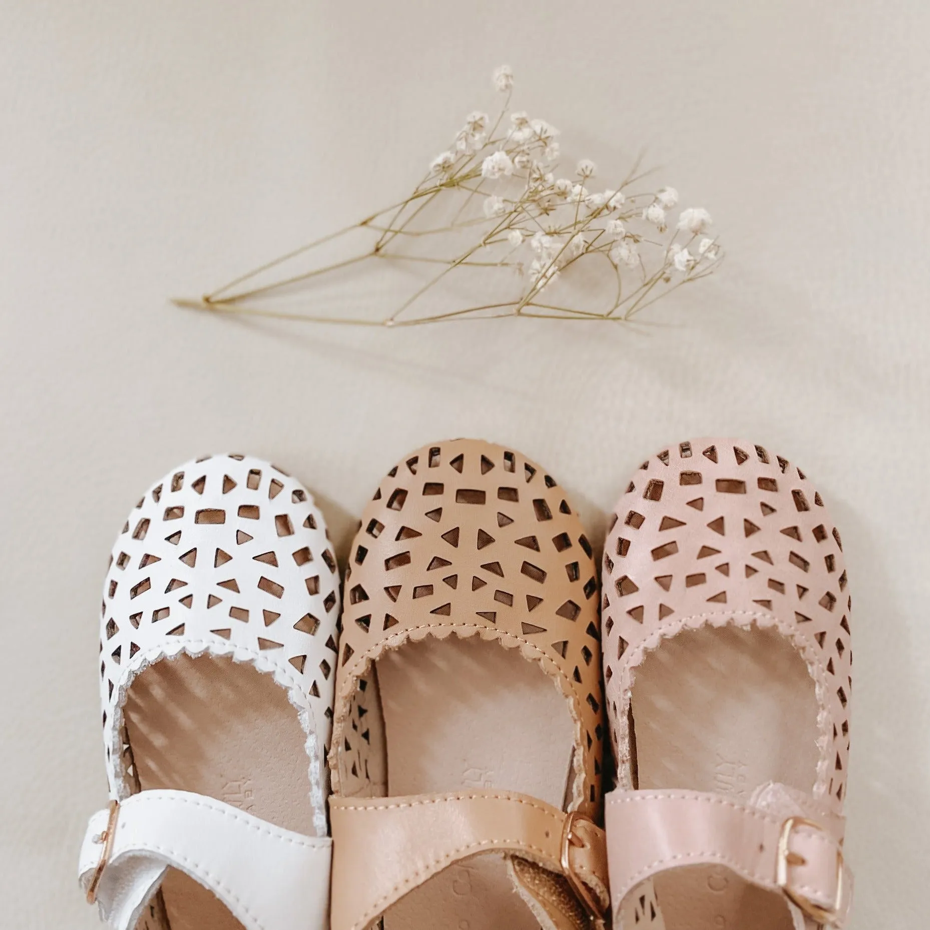 Leather Boho Mary Janes Rosewater