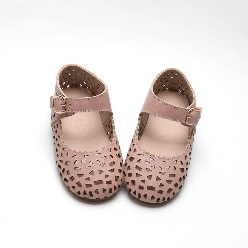 Leather Boho Mary Janes Rosewater