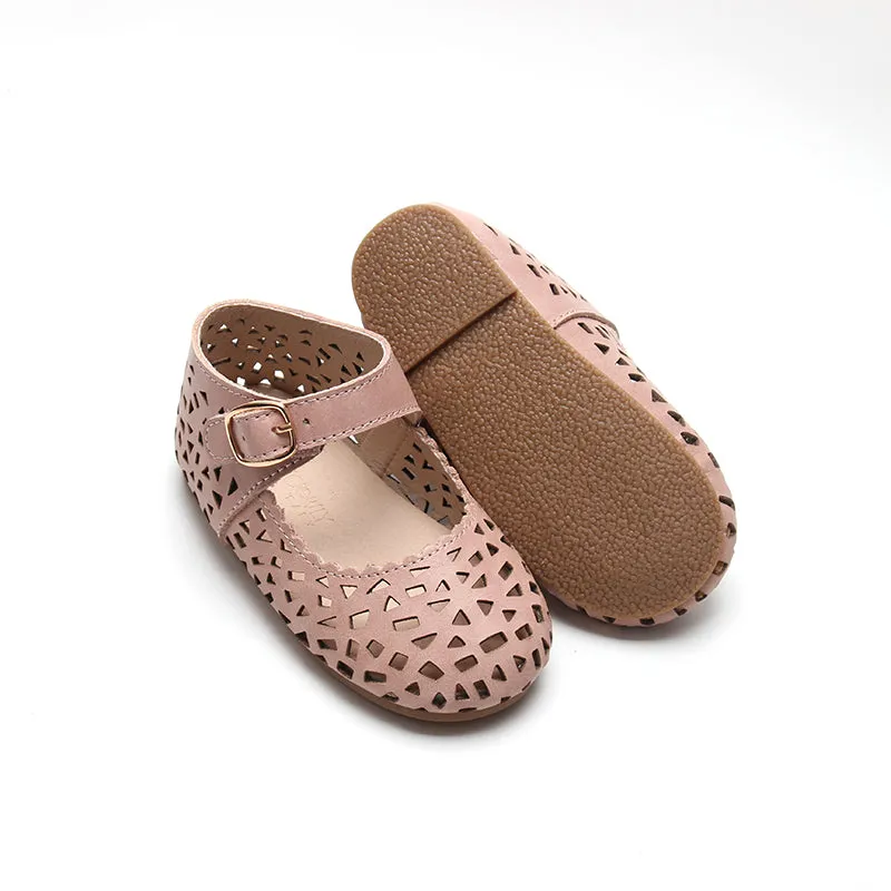 Leather Boho Mary Janes Rosewater