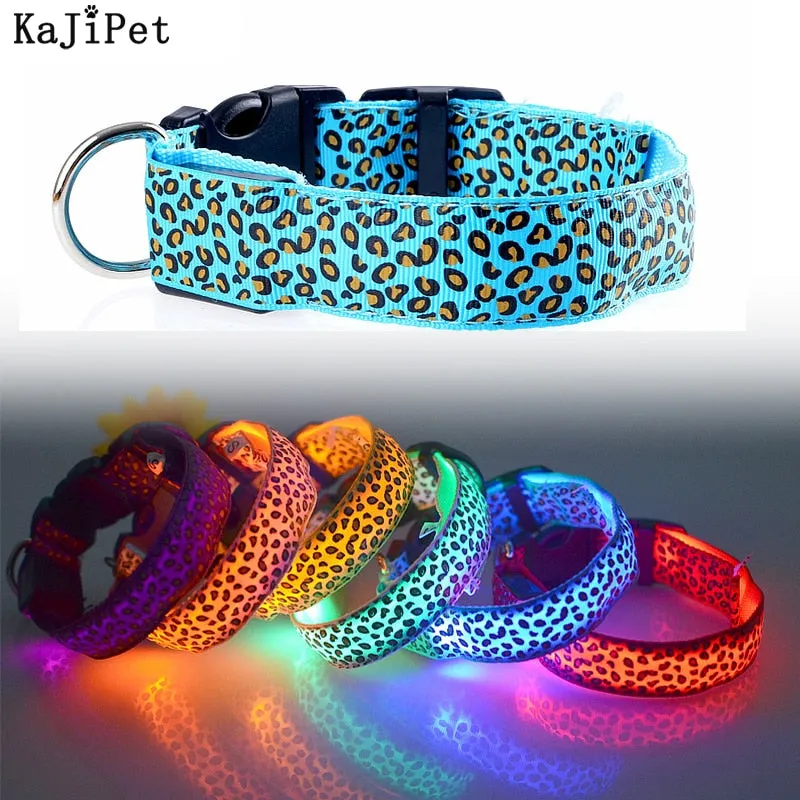 Leopard LED Glow Collar