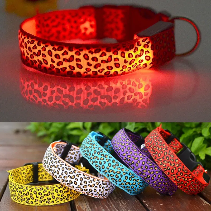 Leopard LED Glow Collar