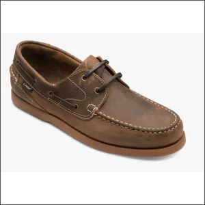 Loake Lymington Brown Oiled Nubuck Boat Shoe 9.5 Only/