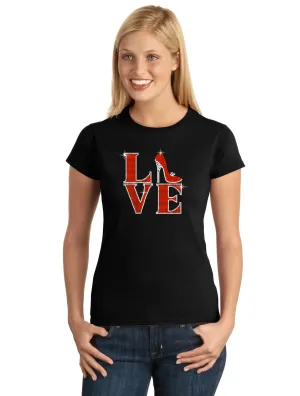 Love Shoes V1 Rhinestone Bling Design Shirt