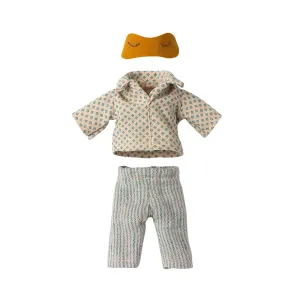 Maileg Pyjamas for Dad Mouse - Spotty Top / Stripe Bottoms