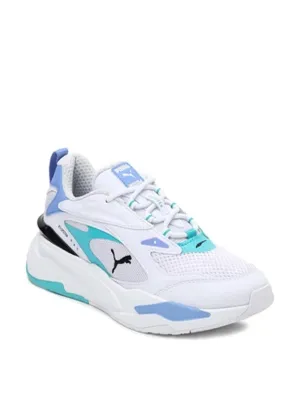 Men's Color Block With Little Textured Sport Shoes,White