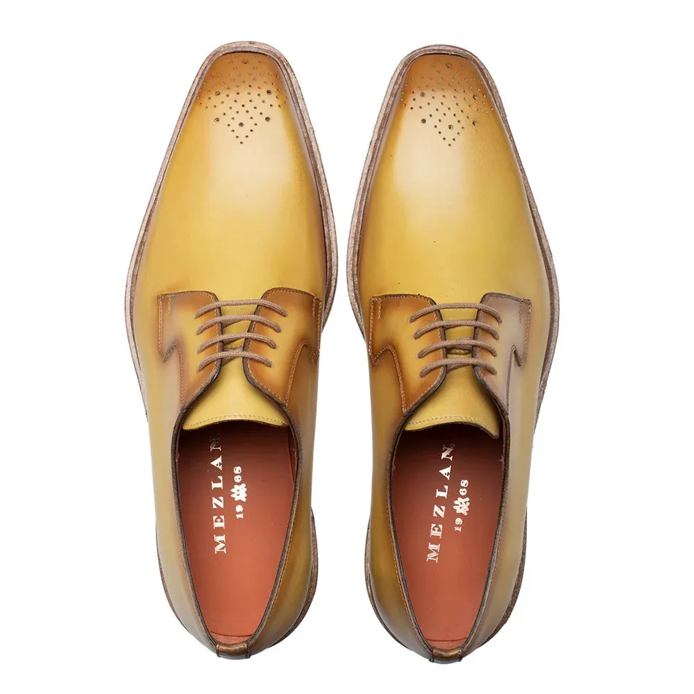 Mezlan R20615 Men's Shoes Yellow Calf-Skin Leather Lightweight Derby Oxfords (MZ3596)