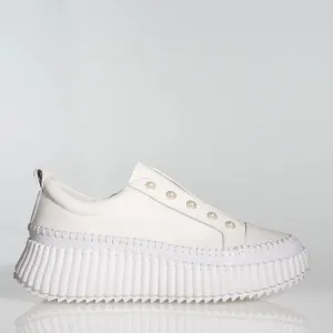 MINX - Pearlzie Sneaker White Milled/White Smooth Trim