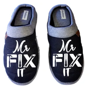 Mr fix it DF by DEARFOAMS Men's Slippers / House Shoes slides dad father's day gift