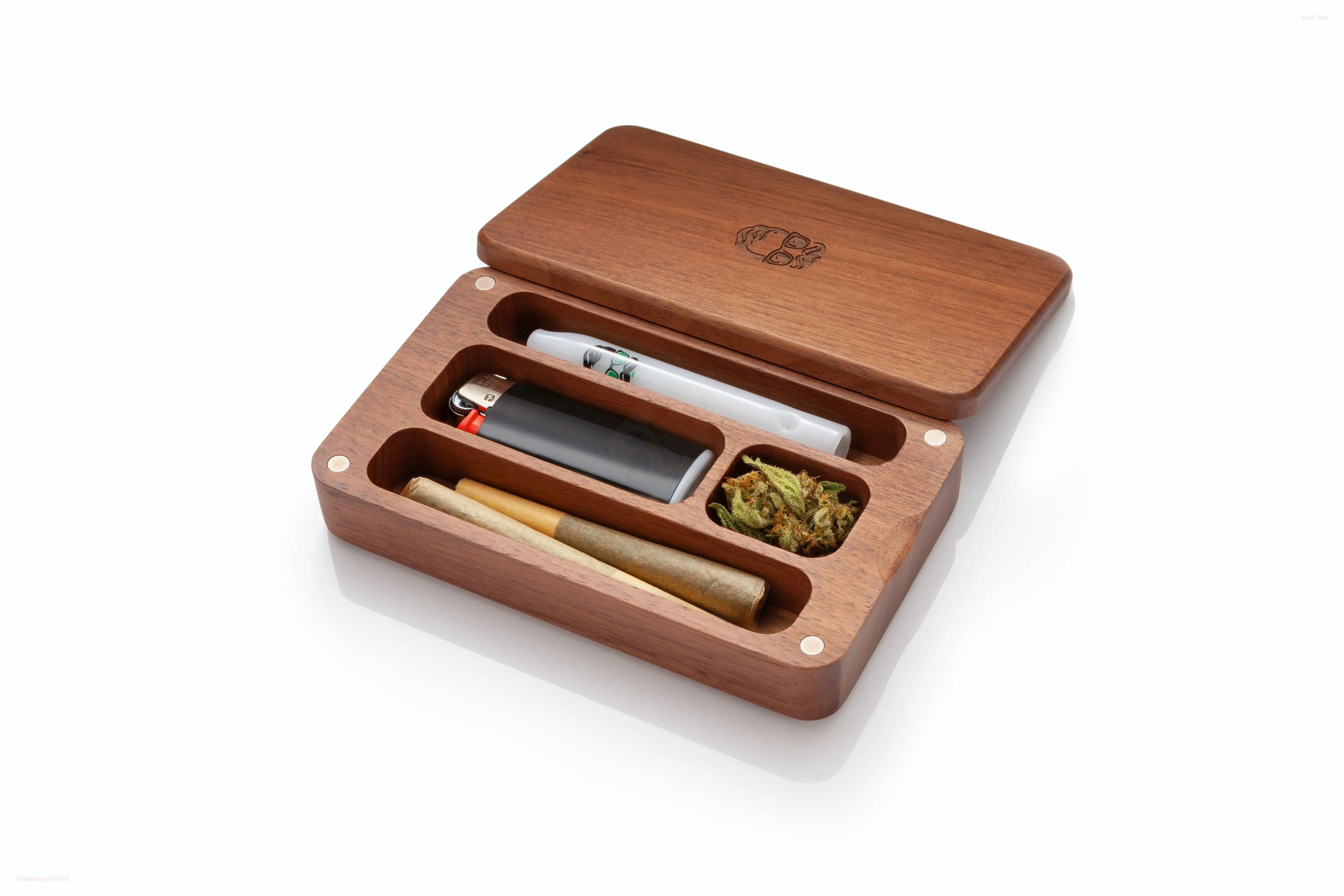 Oakleaf Mini Case Stash Box with Glass One Hitter