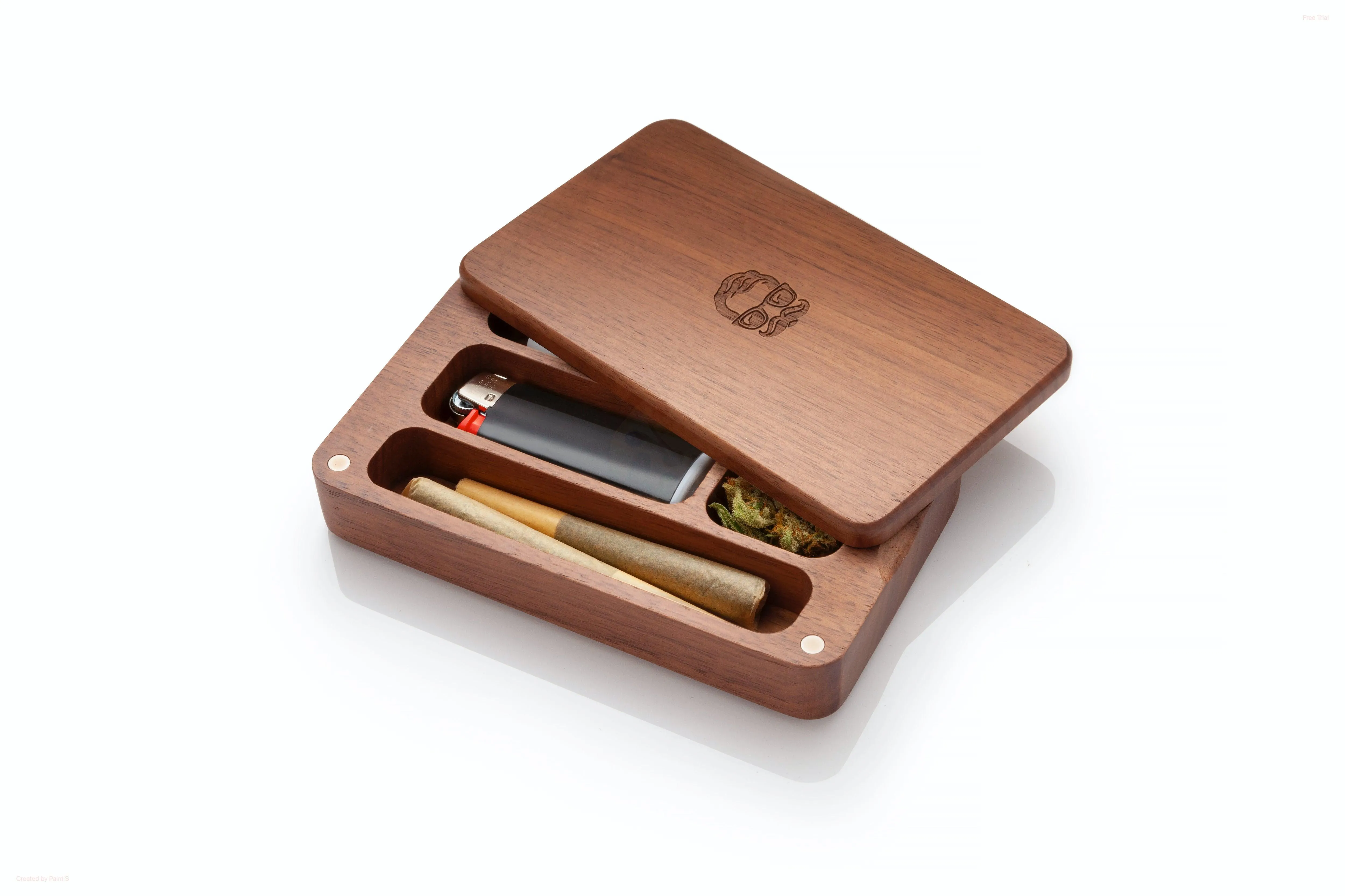 Oakleaf Mini Case Stash Box with Glass One Hitter