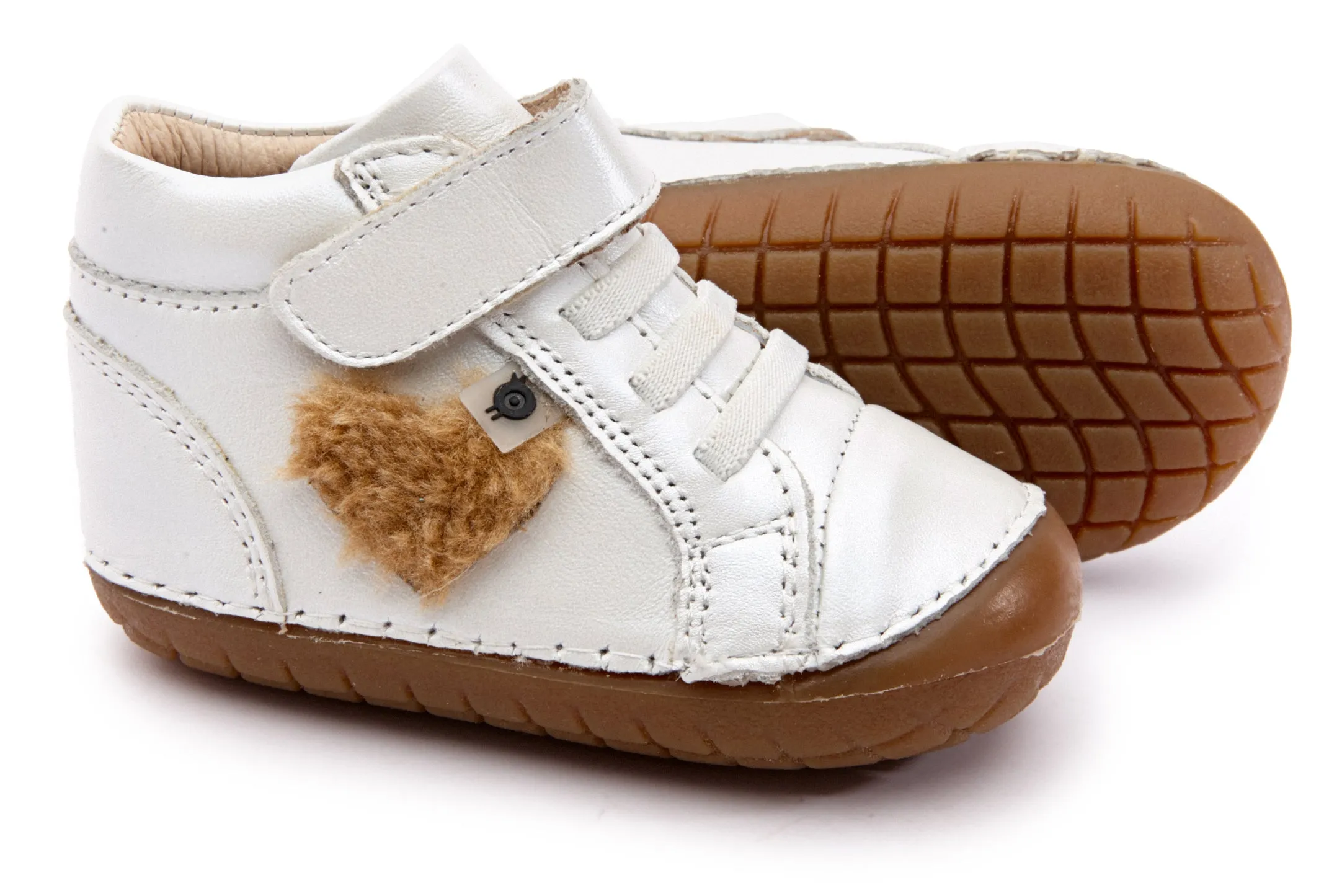 Old Soles Boy's & Girl's 4072 Heart Champ Sneaker Booties - Nacardo Blanco/Nacardo Blanco