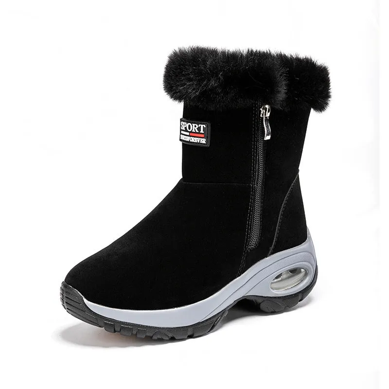 Owlkay 2021 Winter Thick Bottom Snow Boots