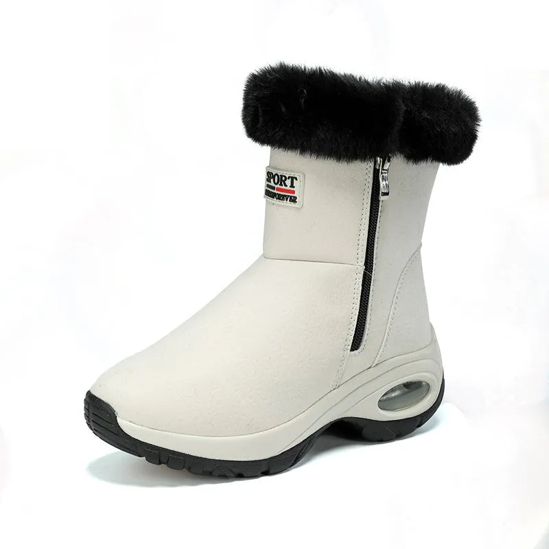 Owlkay 2021 Winter Thick Bottom Snow Boots