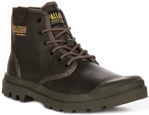 Palladium Pampa Hi Coated In Brown