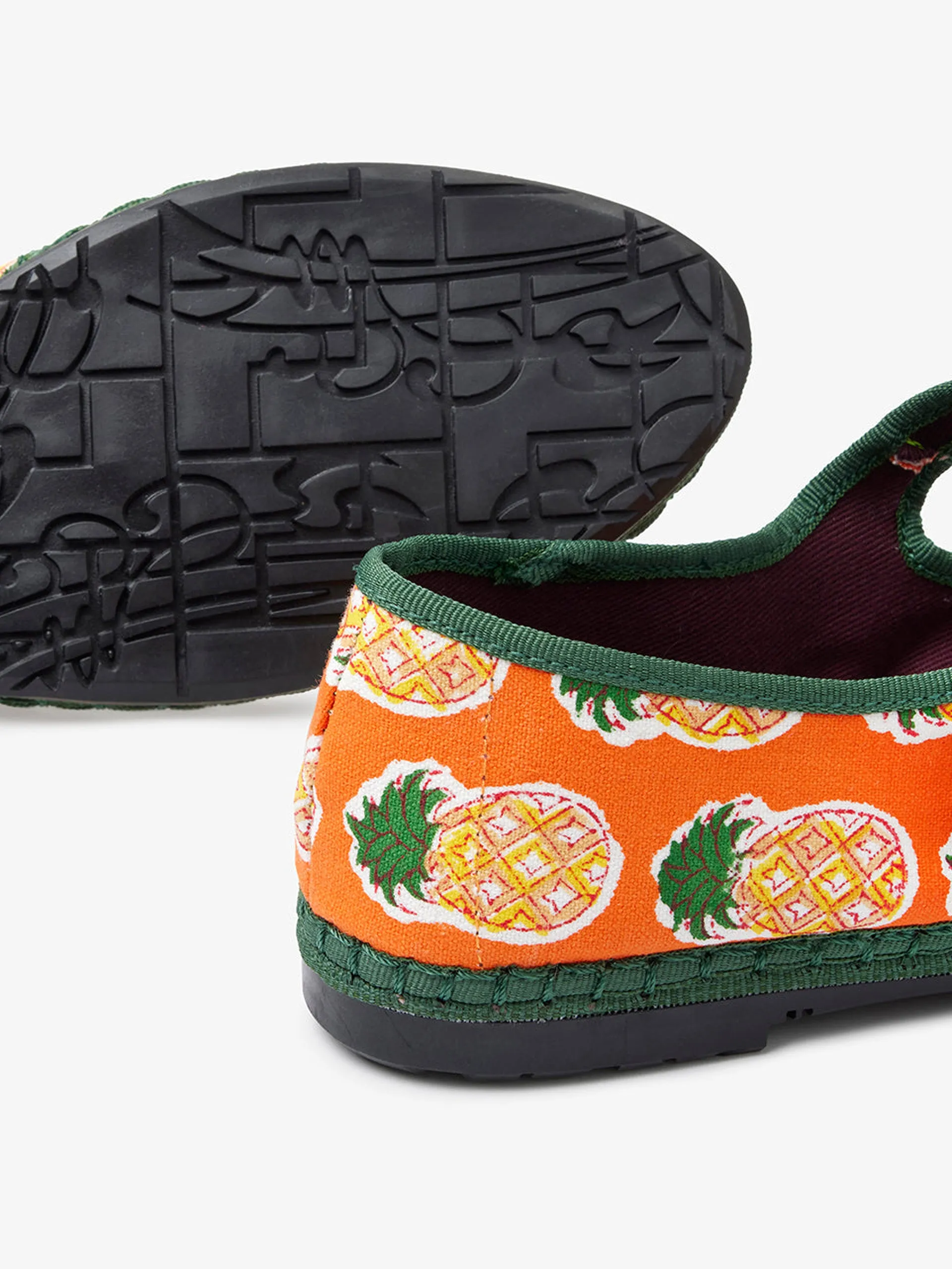 Pineapple print Mary Janes