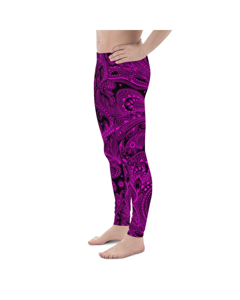 Pink Glowing Floral Meggings