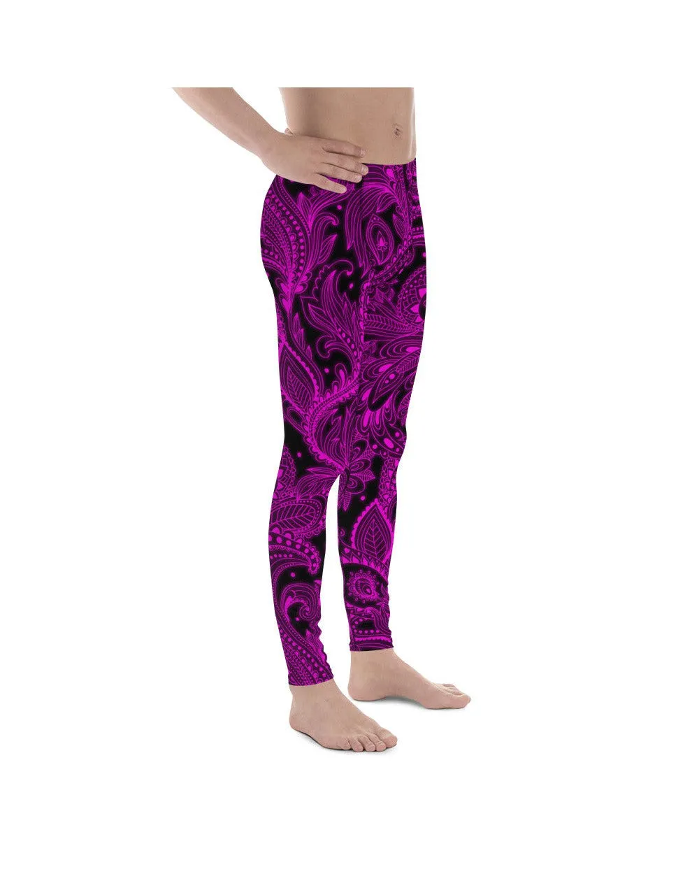 Pink Glowing Floral Meggings