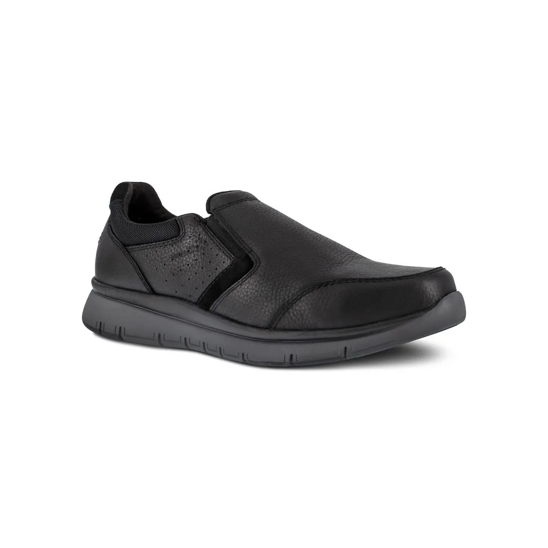 Primetime Casuals Steel-Toe Slip On Work Shoe Black