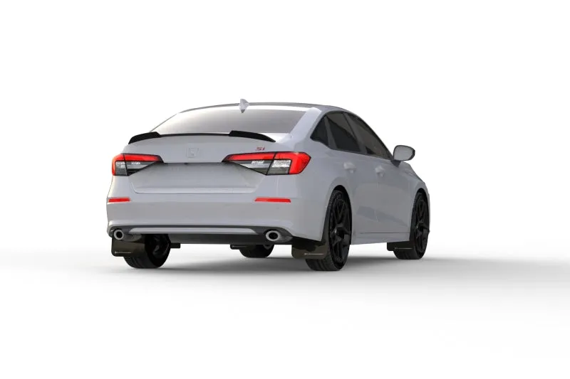 Rally Armor 2022  Honda Civic (Incl. Si/Sport/Touring) UR Black Mud Flap w/ Grey Logo