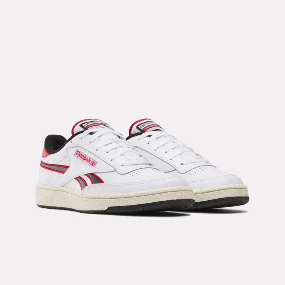 Reebok Footwear Men Club C Revenge Shoes WHITE/VECTORRED/BLACK