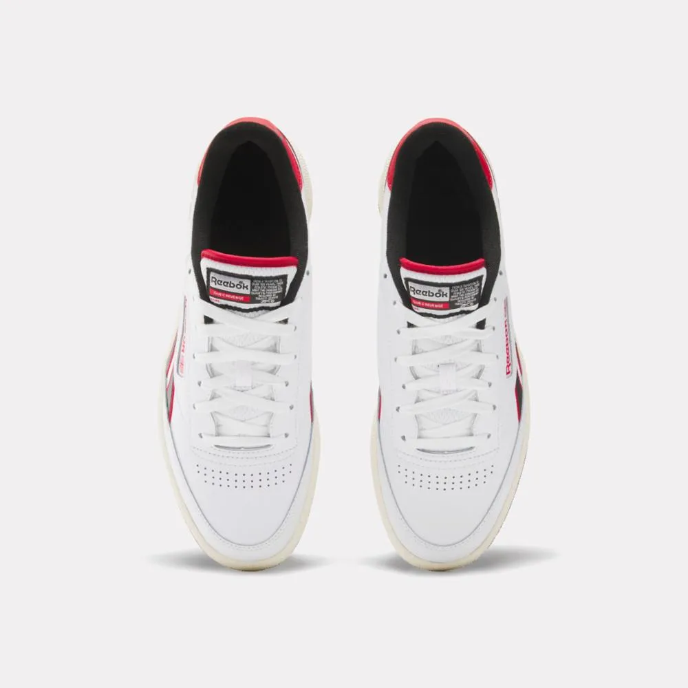 Reebok Footwear Men Club C Revenge Shoes WHITE/VECTORRED/BLACK