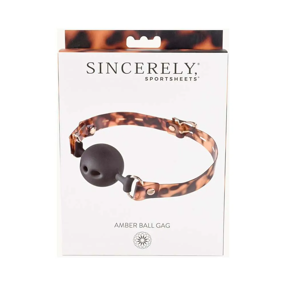 Sincerely, Sportsheets Amber Adjustable Silicone Breathable Ball Gag Tortoiseshell